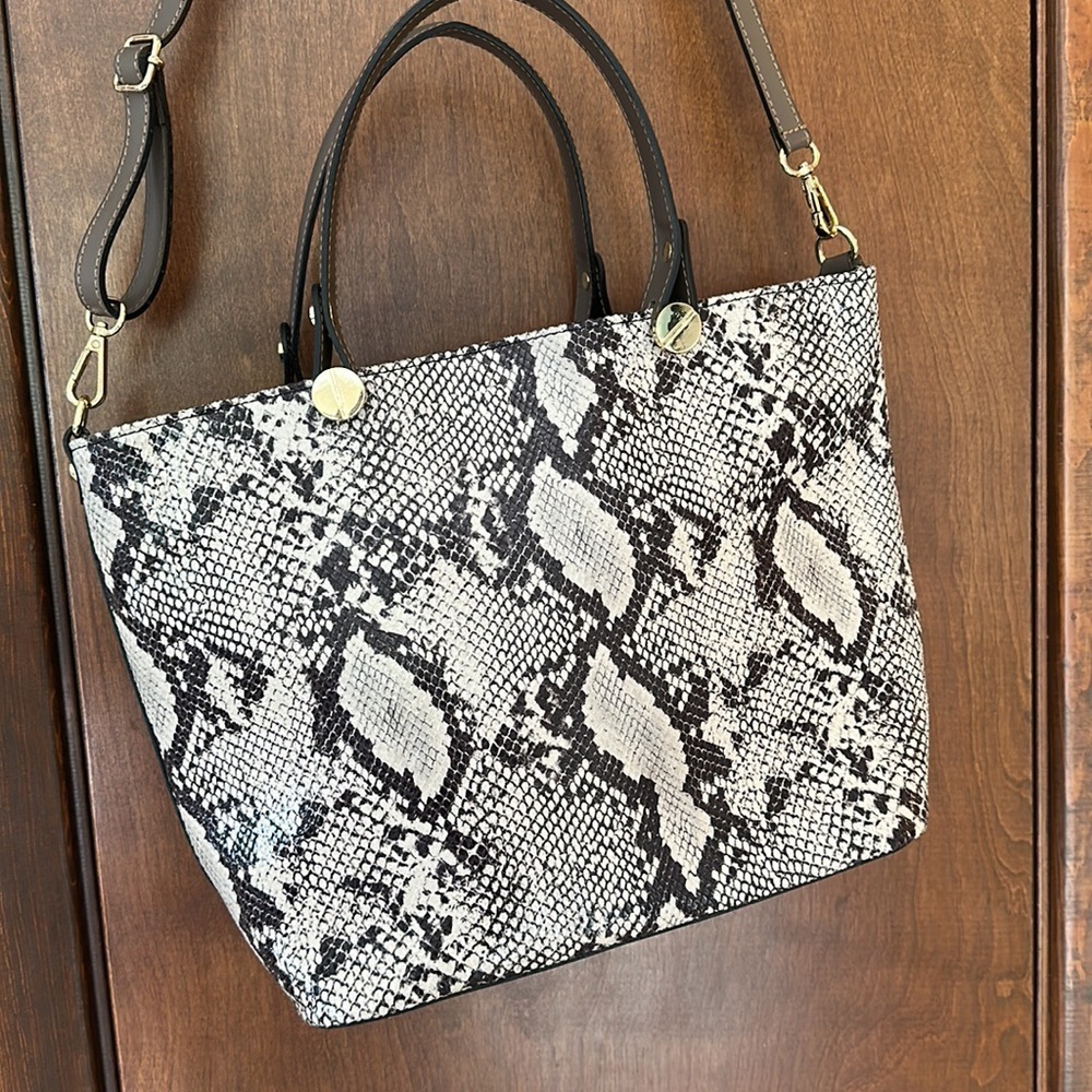 Italian made snake skin pattern leather tote bag - bought straight from Italy - Picture 2 of 6